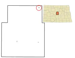 Location of Martin, North Dakota