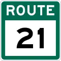 Route 21 marker