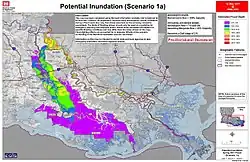 Anticipated inundation from Scenario&nbsp;1a