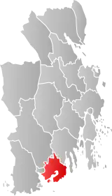 Tjølling within Vestfold