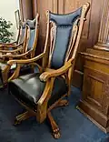 Chairs in the old Nevada Supreme Court chamber