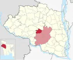 Location of Naldanga Upazila