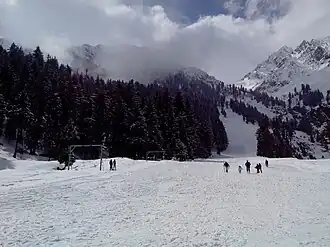 A ski slope in Naltar ski resort