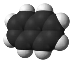Spacefill model of naphthalene