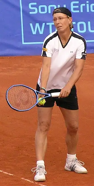 Image 32Martina Navratilova, the all-time record holder in women's singles (from Wimbledon Championships)