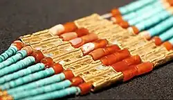 Necklace decorated with granulation, unearthed in Majiayuan, Gansu Provincial Institute of Cultural Relics and Archaeology.[12]