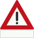 J37: Danger. Details of the danger are shown on the plate beneath (formerly used )