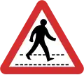 B23: Pedestrian crossing ahead