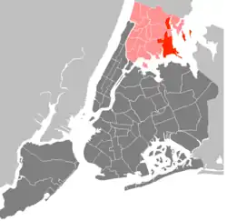 Location in The Bronx