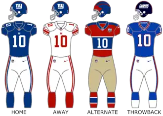 New York Giants uniforms
