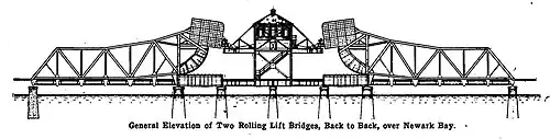 Plan-view of Newark Bay Bridge (1904)