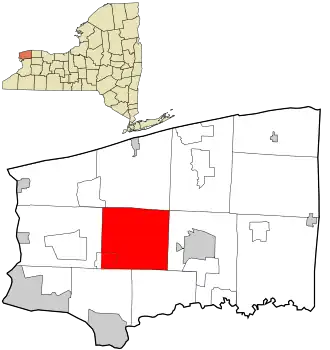 Location in Niagara County and the state of New York.