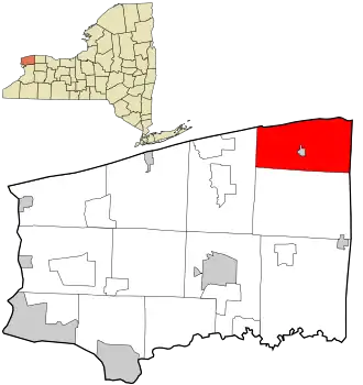 Location in Niagara County and the state of New York.