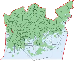 Position of Niemenmäki within Helsinki