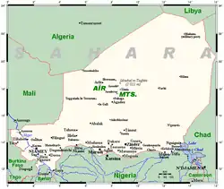 Niger's cities, main towns and other centres