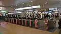 Ticket gates to Tozai Line and Toyo Rapid Line, 2019