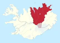 The Norðurland eystra area