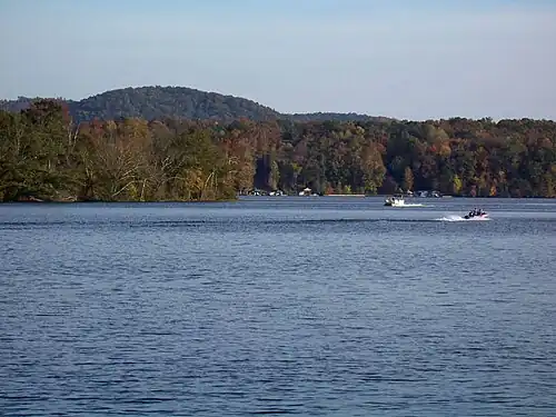 Northern portion of Lake Tillery.