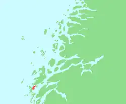Locator map of Nord-Herøy, Nordland, Norway