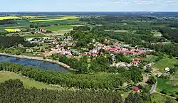 Aerial view of Nowy Dworek