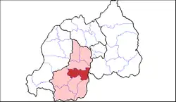 Shown within Southern Province and Rwanda