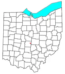 Location of Blacklick, Ohio