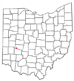 Location of Holiday Valley, Ohio