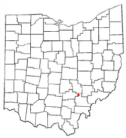 Location of Murray City, Ohio