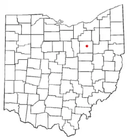 Location of Smithville, Ohio