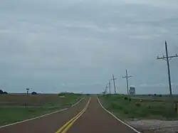 Southbound SH-132 in Grant County, just south of Manchester