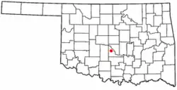 Location in Oklahoma