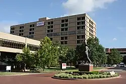 An exterior view of Oklahoma Children's Hospital.