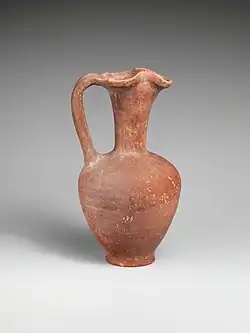 Oinochoe; 800-700 BC; terracotta; height: 24.1&nbsp;cm; Metropolitan Museum of Art (New York City)