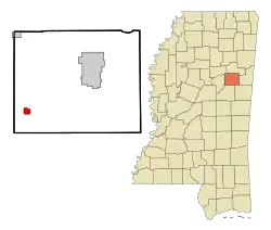 Location of Sturgis, Mississippi