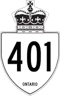 Highway 401 marker
