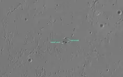 Opportunity landing site, heat shield, as imaged by MRO, (November 29, 2006)