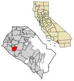 Location of Fountain Valley in Orange County, California