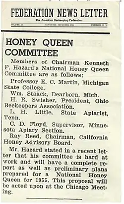 American Beekeeping Federation News Letter Nov Dec 1954