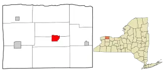 Location in Orleans County and the state of New York.