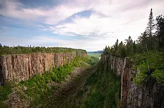 Ouimet Canyon - photo taken from one of the two designated lookout points