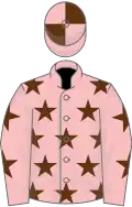 PINK, brown stars, quartered cap