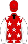 Red, white stars and sleeves, red cap