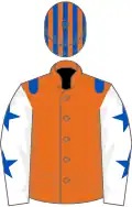 Orange, Royal Blue epaulets, White sleeves, Royal Blue stars, Orange and Royal Blue striped cap