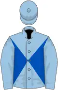 Light blue and royal blue diabolo, light blue sleeves and cap