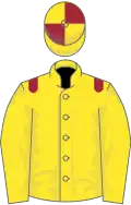 Yellow, red epaulets, quartered cap