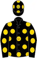Black, gold spots