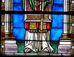 Stained glass inside the Cathédrale Saint-Front de Périgueux