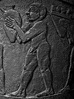 Detail of Uruk Vase, 3200–3000 BCE