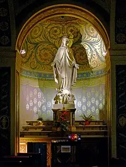 Statue of Mary in the chapel of the Virgin