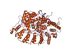 1sa5: Rat protein farnesyltransferase complexed with FPP and BMS-214662